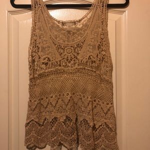 Lace And Crochet Top